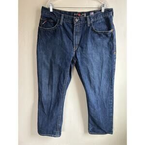 Ariat FR M4 Relaxed Bootcut Jeans Men 38x30 Blue Denim Workwear Flame Resistant